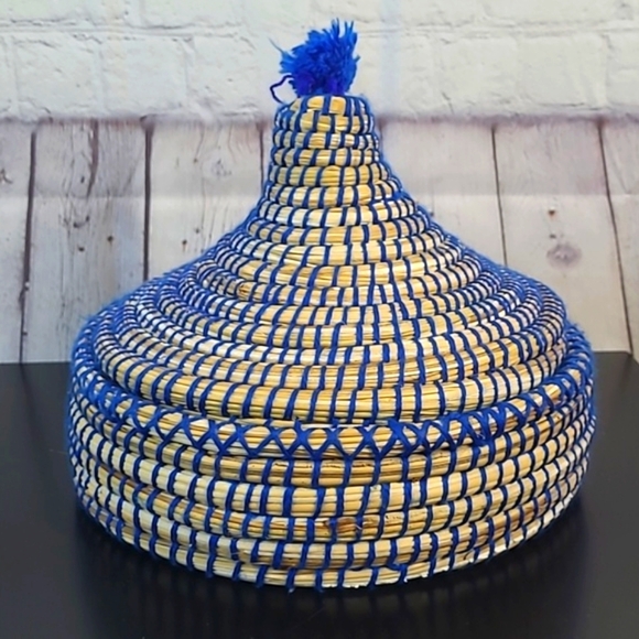 Authentic Handmade Woven Tweed Knit Mexico Mexican Tortilla Basket Holder 10" - Picture 1 of 11